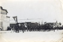 WWI parade, marching North on Michigan Av